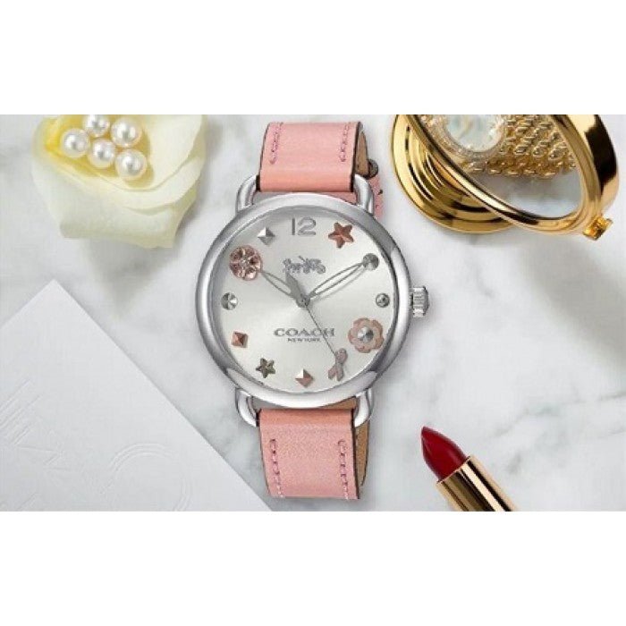 Coach Tatum White Dial Pink Leather Strap Watch For Women - 14502799 Buy Now By Coach