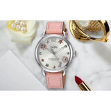 Coach Delancey White Dial Pink Leather Strap Watch for Women - 14502799 Buy Now By Coach