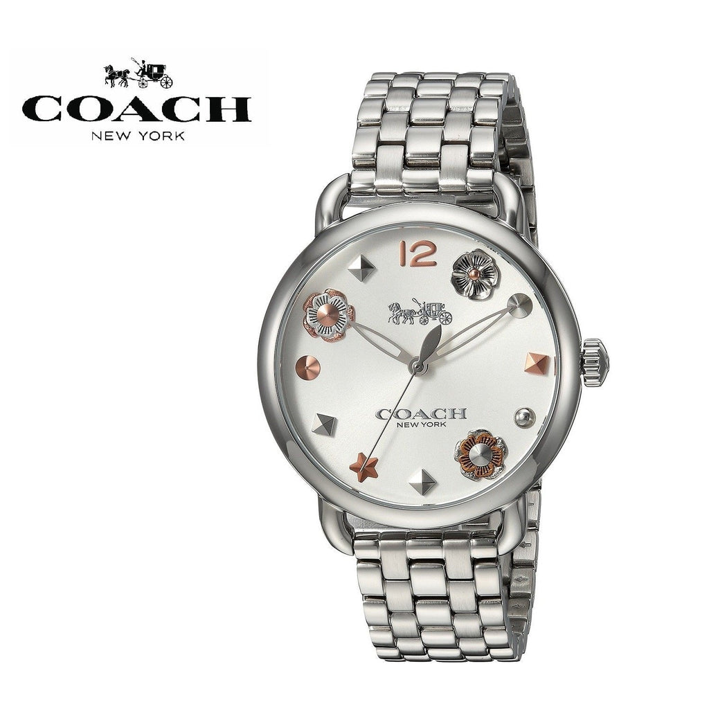 Coach Delancey White Dial Silver Steel Strap Watch for Women - 14502810 Buy Now By Coach