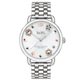 Coach Delancey White Dial Silver Steel Strap Watch for Women - 14502810 Buy Now By Coach