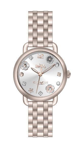 Coach Delancey White Dial Rose Gold Tone Stainless Steel Watch For Women - 14502811 Buy Now By Coach
