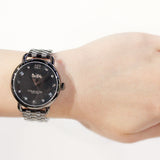Coach Delancey Black Dial Black Steel Strap Watch For Women - 14502812 Buy Now By Coach