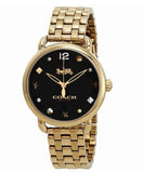 Coach Delancey Black Dial Gold Stainless Steel Strap Watch For Women - 14502813 Buy Now By Coach