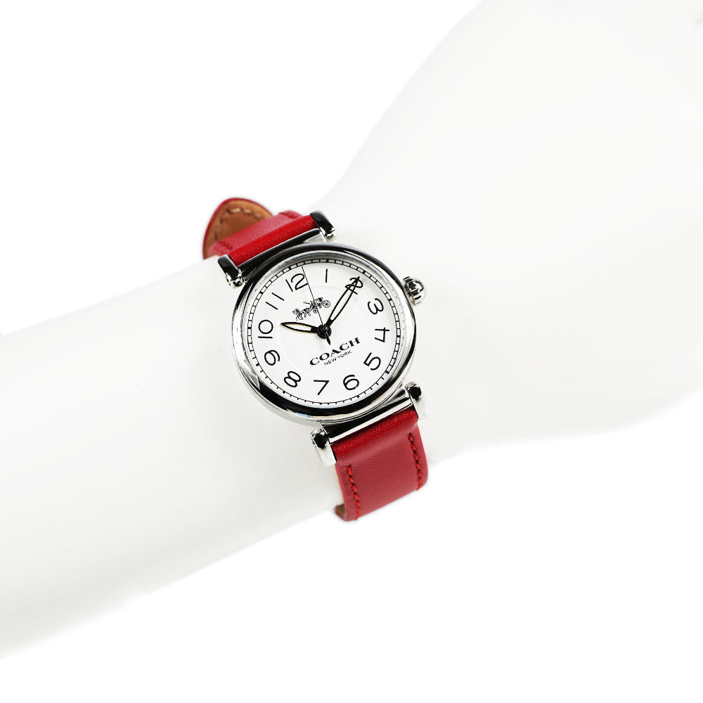 Coach Madison White Dial Red Leather Strap Watch for Women - 14502400 Buy Now By Coach
