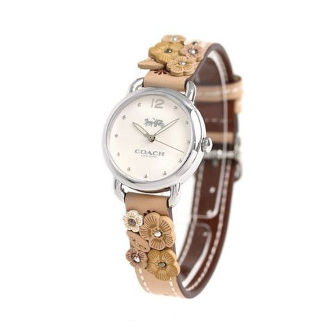 Coach Perry White Dial Brown Floral Leather Strap Watch for Women - 14502873 Buy Now By Coach