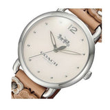 Coach Delancey White Dial Floral White Leather Strap Watch for Women - 14502760 Buy Now By Coach