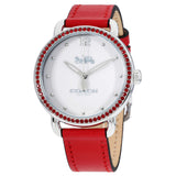 Coach Delancey White Dial Red Leather Strap Watch for Women - 14502878 Buy Now By Coach