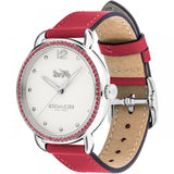 Coach Delancey White Dial Red Leather Strap Watch for Women - 14502878 Buy Now By Coach