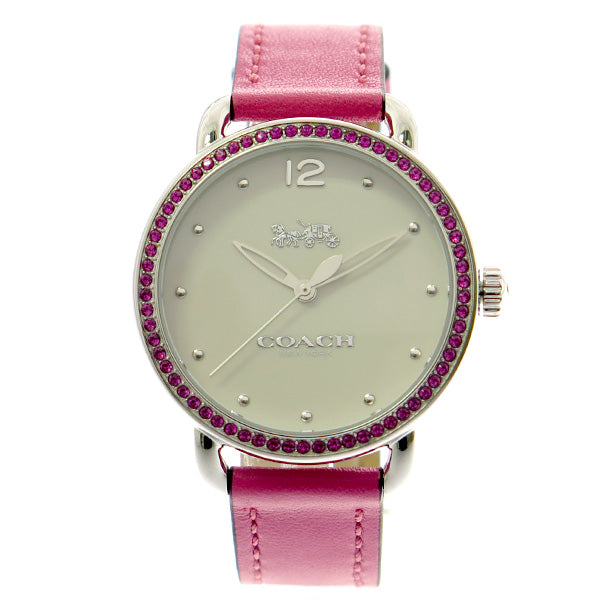 Coach Delancey White Dial Red Leather Strap Watch for Women - 14502879 Buy Now By Coach