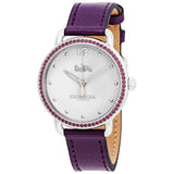 Coach Delancey White Dial Purple Leather Strap Watch for Women - 14502886 Buy Now By Coach