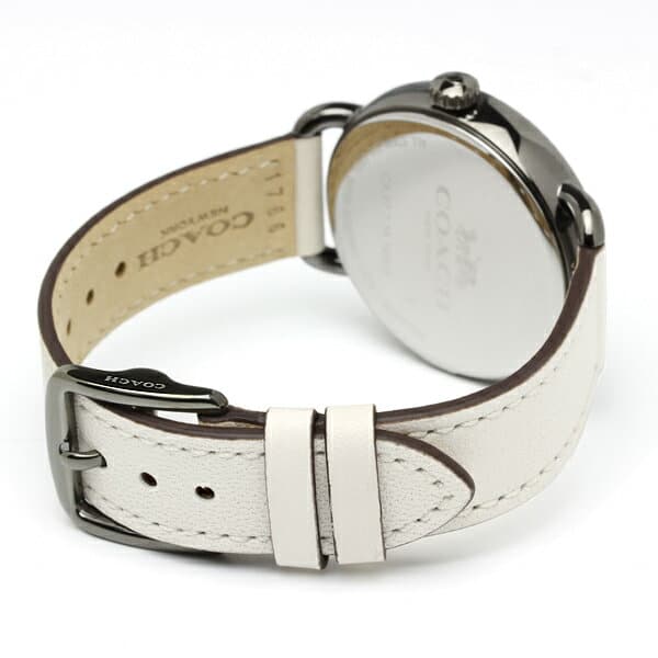 Coach Delancey Crystals White Dial White Leather Strap Watch For Women - 14502888 Buy Now By Coach
