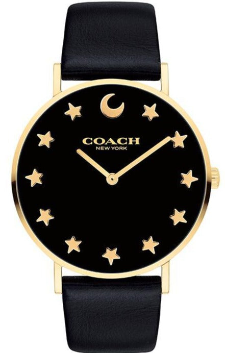 Coach Perry Black Dial Black Leather Strap Watch for Women - 14503042 Buy Now By Coach