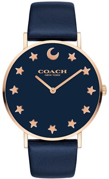 Coach Perry Navy Blue Dial Blue Leather Strap Watch for Women - 14503043 Buy Now By Coach