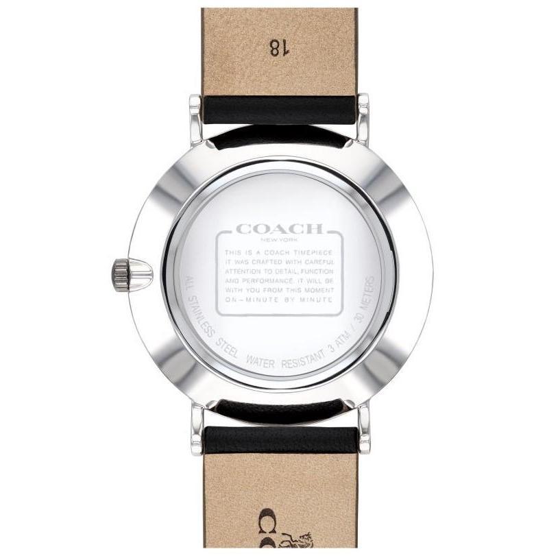 Coach Perry White Dial Black Leather Strap Watch for Women - 14503115 Buy Now By Coach