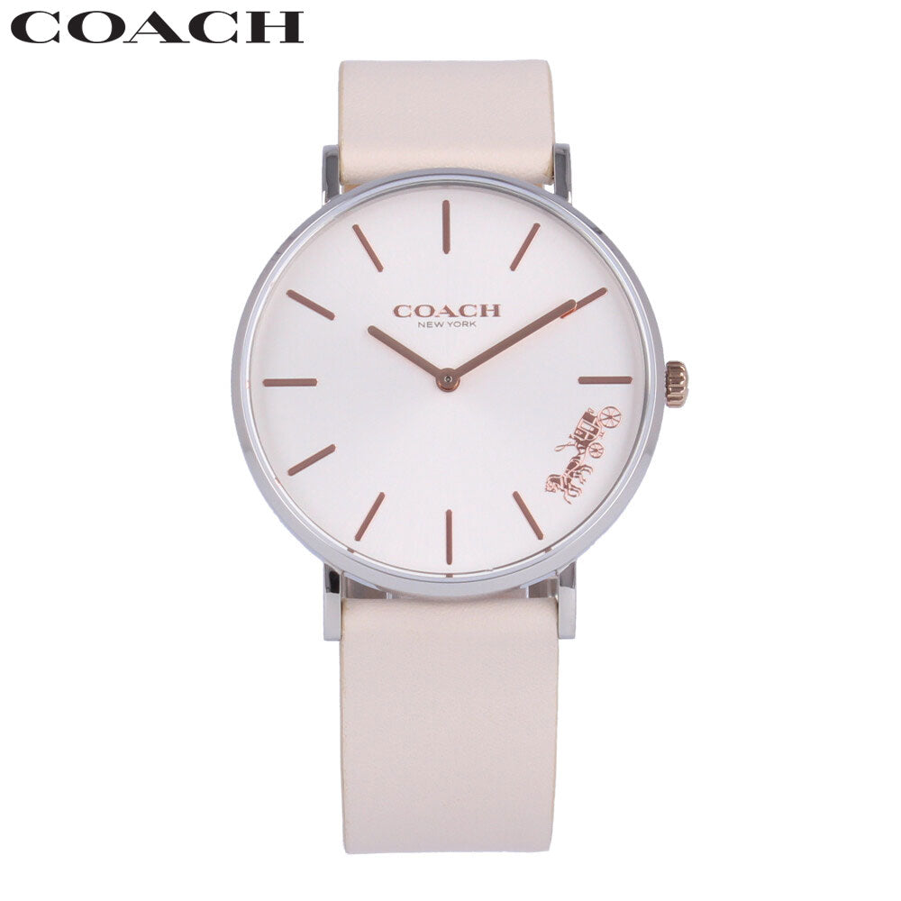 Coach Perry White Dial Pink Leather Strap Watch for Women - 14503118 Buy Now By Coach