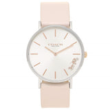 Coach Perry White Dial Pink Leather Strap Watch for Women - 14503118 Buy Now By Coach