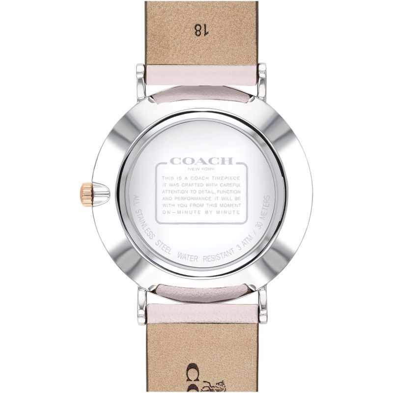 Coach Perry White Dial Pink Leather Strap Watch for Women - 14503118 Buy Now By Coach