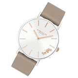 Coach Perry Silver Dial Light Brown Leather Strap Watch for Women - 14503119 Buy Now By Coach