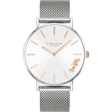 Coach Perry White Dial Silver Mesh Bracelet Watch for Women - 14503124 Buy Now By Coach