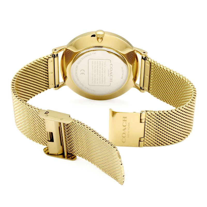 Coach Perry White Dial Gold Mesh Bracelet Watch for Women - 14503125 Buy Now By Coach