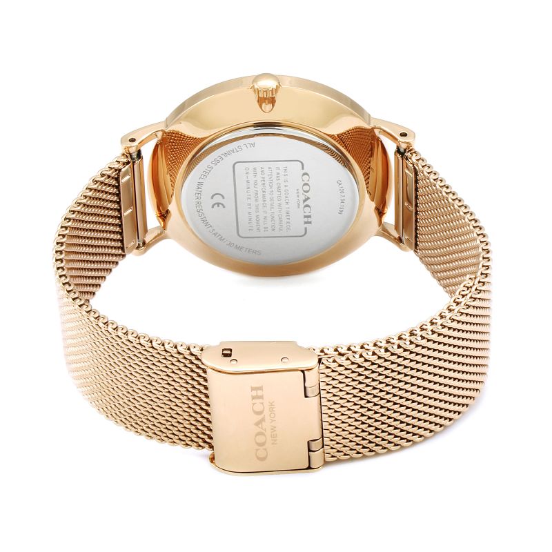Coach Perry White Rose Gold Mesh Bracelet Watch for Women - 14503126 Buy Now By Coach