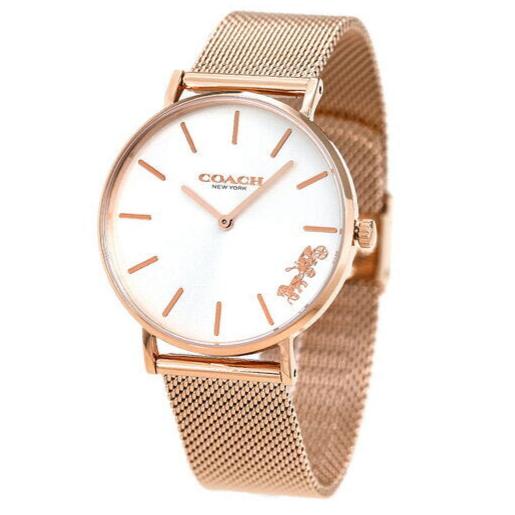 Coach Perry White Rose Gold Mesh Bracelet Watch for Women - 14503126 Buy Now By Coach
