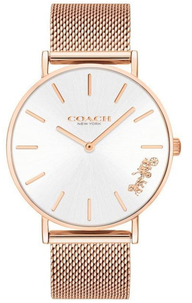 Coach Perry White Rose Gold Mesh Bracelet Watch for Women - 14503126 Buy Now By Coach