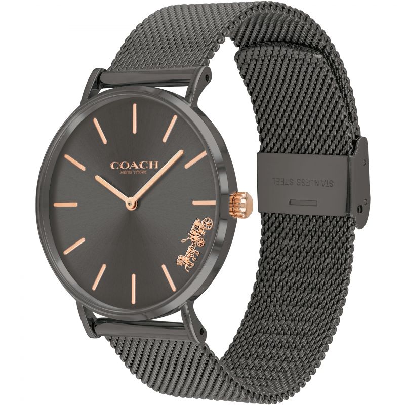 Coach Perry Grey Dial Grey Mesh Bracelet Watch for Women - 14503127 Buy Now By Coach