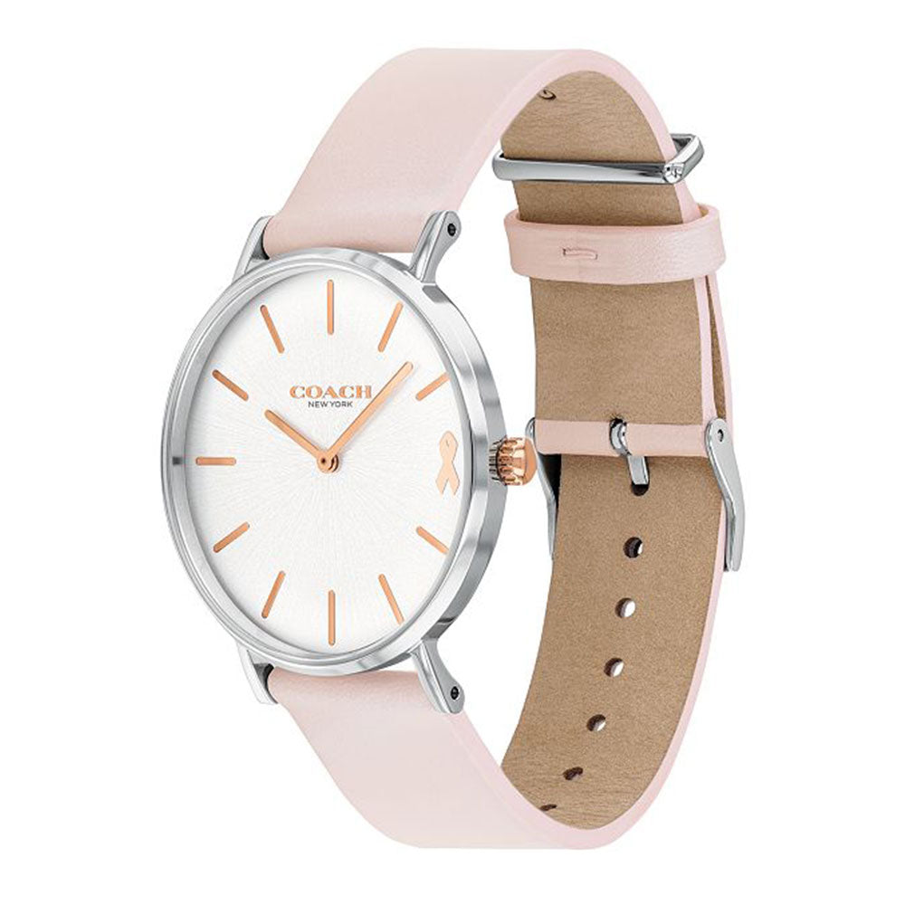 Coach Perry White Dial Pink Leather Strap Watch for Women - 14503128 Buy Now By Coach