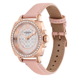 Coach Boyfriend Mother of Pearl White Dial Pink Leather Strap Watch for Women - 14503151 Buy Now By Coach