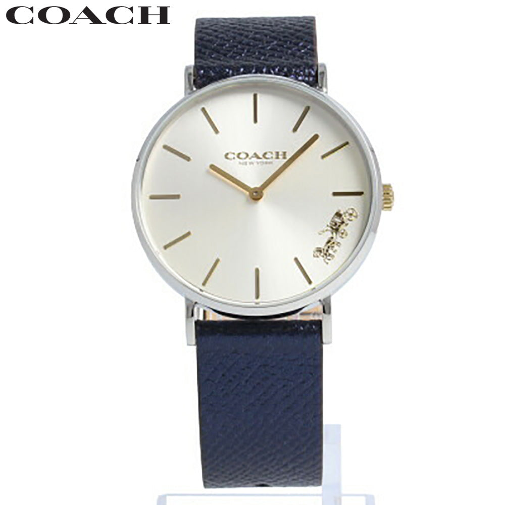 Coach Perry White Dial Blue Leather Strap Watch for Women - 14503156 Buy Now By Coach