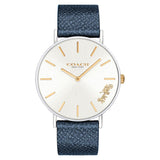 Coach Perry White Dial Blue Leather Strap Watch for Women - 14503156 Buy Now By Coach
