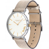 Coach Perry White Dial Beige Leather Strap Watch for Women - 14503157 Buy Now By Coach