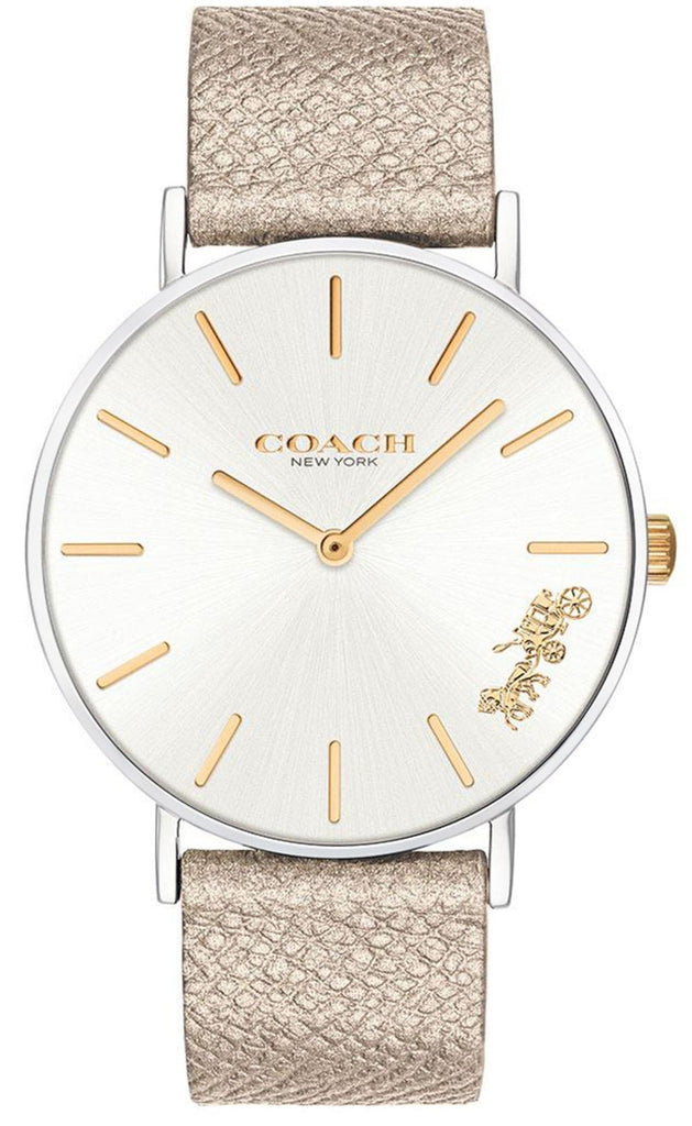 Coach Perry White Dial Beige Leather Strap Watch for Women - 14503157 Buy Now By Coach