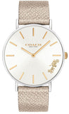 Coach Perry White Dial Beige Leather Strap Watch for Women - 14503157 Buy Now By Coach