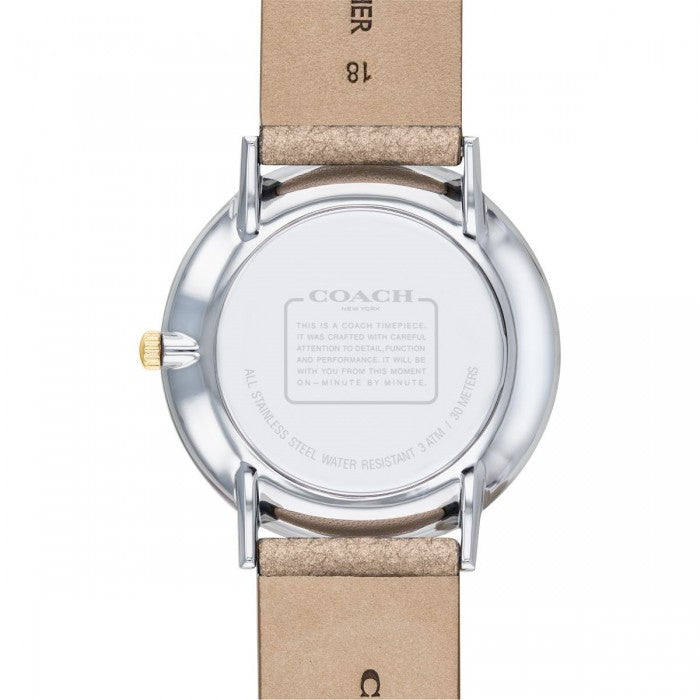 Coach Perry White Dial Beige Leather Strap Watch for Women - 14503157 Buy Now By Coach