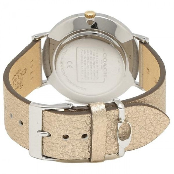 Coach Perry White Dial Beige Leather Strap Watch for Women - 14503157 Buy Now By Coach