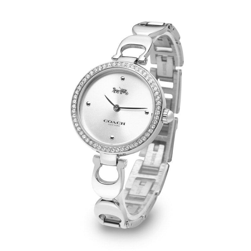 Coach Park Crystals Silver Dial Silver Steel Strap Watch for Women - 14503170 Buy Now By Coach