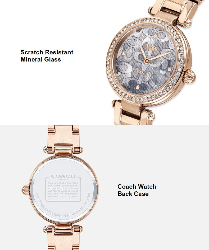 Coach Park Crystal Dial Rose Gold Steel Strap Watch for Women - 14503226 Buy Now By Coach