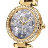 Coach Park Blue Dial Gold Steel Strap Watch for Women - 14503225 Buy Now By Coach