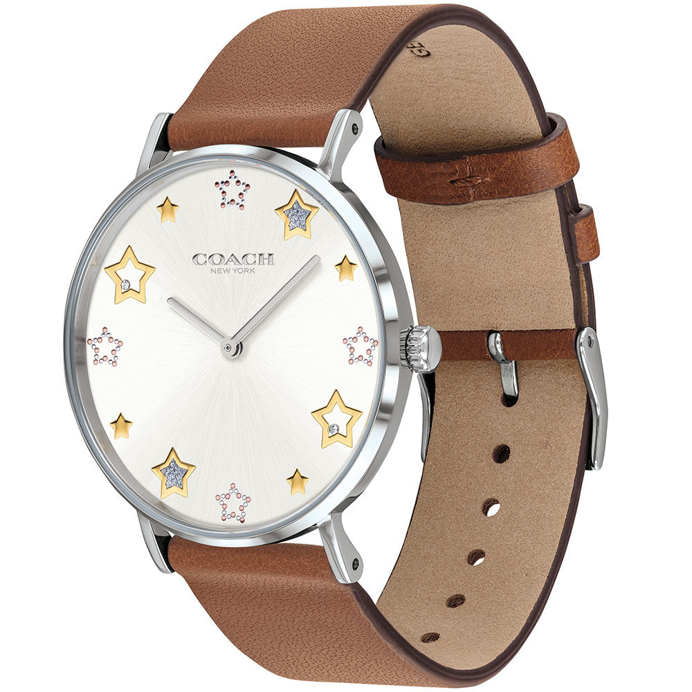 Coach Perry White Dial Brown Leather Strap Watch for Women - 14503242 Buy Now By Coach