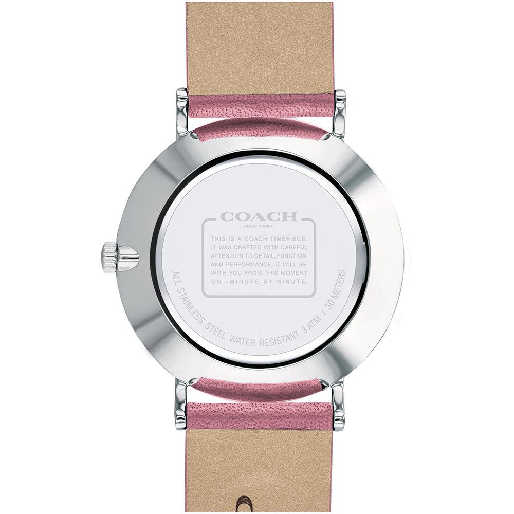 Coach Perry Mother of Pearl White Dial Pink Leather Strap Watch for Women - 14503243 Buy Now By Coach