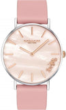 Coach Perry Mother of Pearl Pink Dial Pink Leather Strap Watch for Women - 14503244 Buy Now By Coach