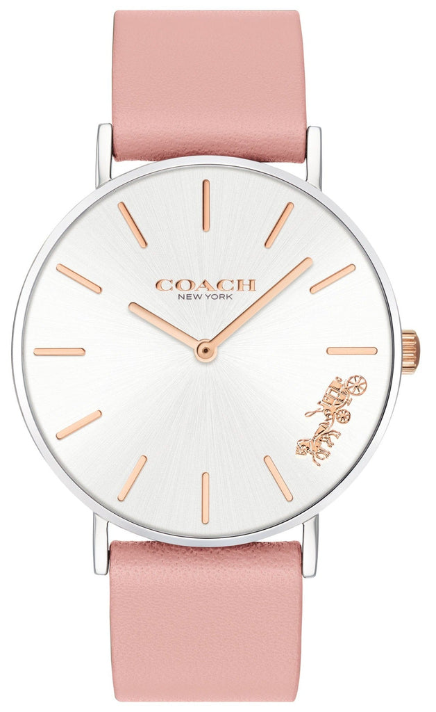 Coach Perry White Dial Pink Leather Strap Watch for Women - 14503118 Buy Now By Coach