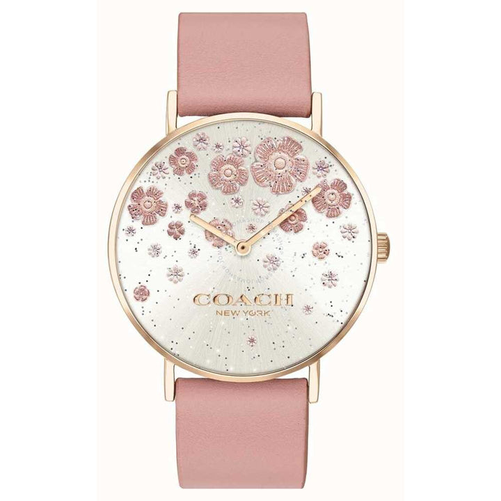 Coach Perry Silver Dial Pink Leather Strap Watch For Women - 14503325 Buy Now By Coach