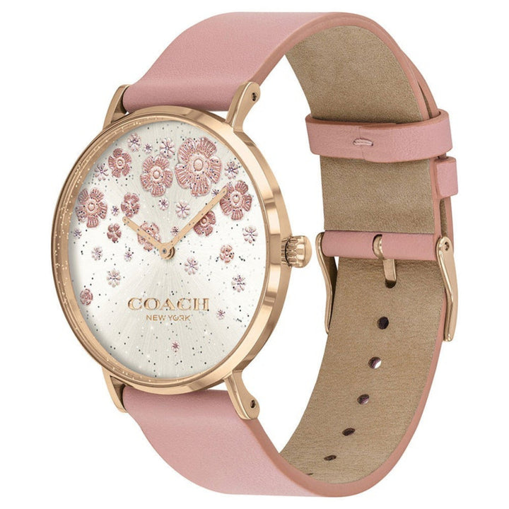 Coach Perry Silver Dial Pink Leather Strap Watch For Women - 14503325 Buy Now By Coach