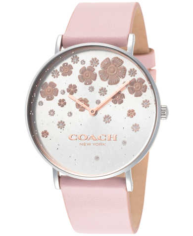 Coach Perry Silver Dial Pink Leather Strap Watch For Women - 14503325 Buy Now By Coach