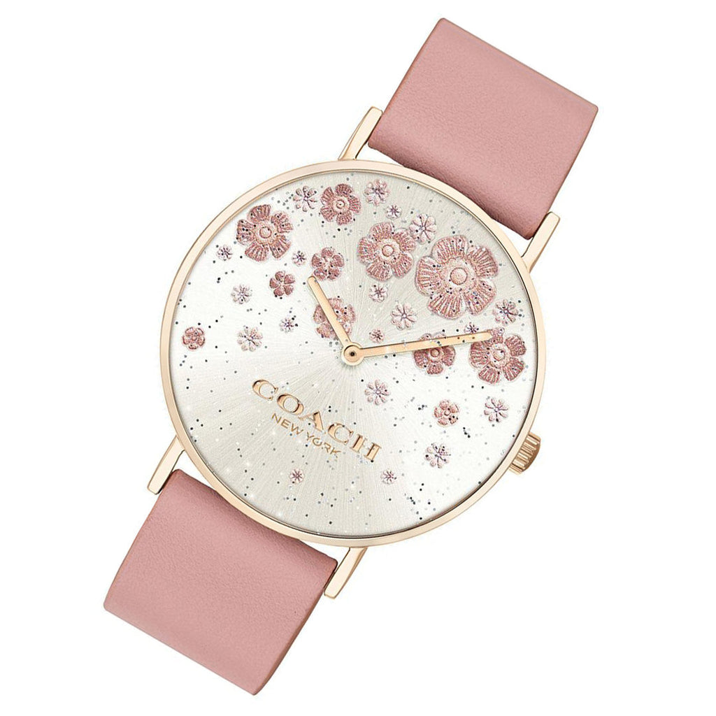 Coach Perry Silver Dial Pink Leather Strap Watch For Women - 14503325 Buy Now By Coach