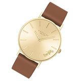 Coach Perry Gold Dial Brown Leather Strap Watch for Women - 14503331 Buy Now By Coach