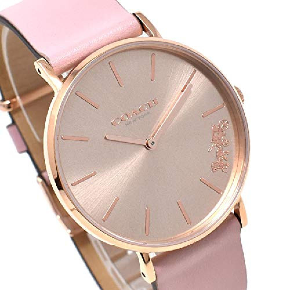 Coach Perry Rose Gold Dial Pink Leather Strap Watch for Women - 14503332-C Buy Now By Coach